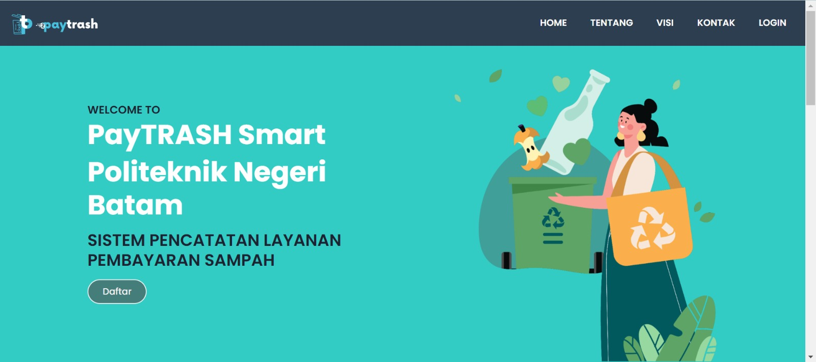 Pamer In Aplikasi Web Pembayaran Sampah