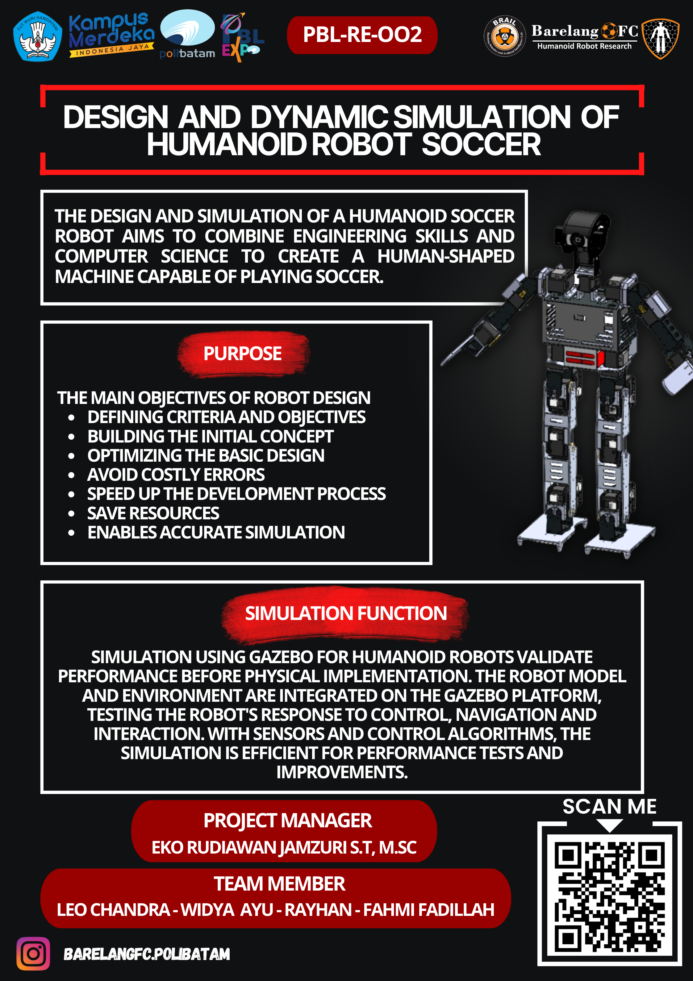 Pamer.in | Design and Dynamic Simulation of Humanoid Robot Soccer